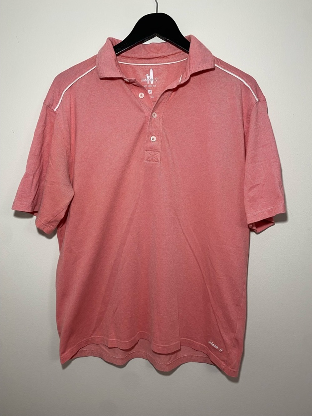 johnnie-O Men's Coral Pink Polo West Coast Medium Preppy